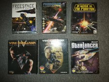 Starlancer + Freespace + WING COMMANDER + X Wing Vs Tie Fighter PC Boxed BIG BOX