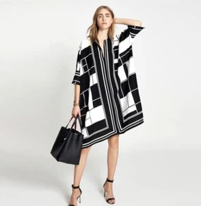 OVERSIZED Women's CAROLINA HERRERA Printed Dress 2020 Tunic XS S UK 8 US 4 EU 36 - Picture 1 of 12