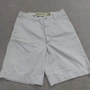 Vintage Abercrombie & Fitch Shorts 33 Beige 10" in Officer Chino NEW READ - Picture 1 of 14