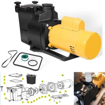 Upgrade W3SP2607X10 Pool Pump 1 HP 115/230 V Single Speed for Hayward SP2607X10 - Image 1 of 4