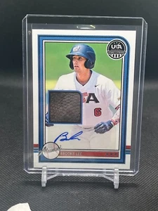 BROOKS LEE 2025 Panini USA Stars & Stripes Patch Autograph Collegiate - Picture 1 of 2