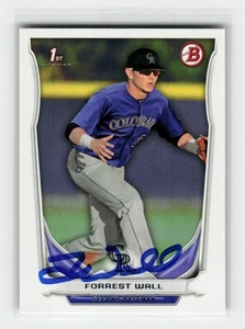 2014 Bowman Draft Picks & Prospects Forrest Wall #DP33 Auto Colorado Rockies - Picture 1 of 2