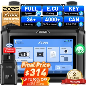 USED XTOOL D7W Wireless Auto Diagnostic Tool Scanner Key Programmer 39+ Services - Picture 1 of 12