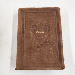 1927 THE COMPLETE ROMANCES OF VOLTAIRE - 8 VOLS IN 1 SOft Leather Bound J. BLACK - Foto 1 di 16