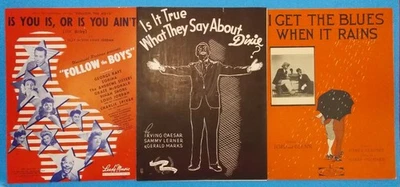 3 peças. de partituras 1930-40 Tin Pan Alley & Jazz estado quase perfeito! - Imagem 1 de 4