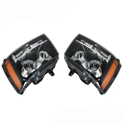 Headlight Amber Corner Black Housing For Avalanche/Suburban/Tahoe 2007-2014 Pair Foto 1 de 4