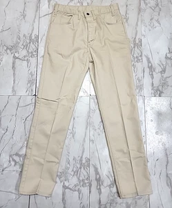 Vintage Levi's Sta Prest Big E Tan Beige Talon Zipper Khaki Pants Men's 31x31 - Picture 1 of 15