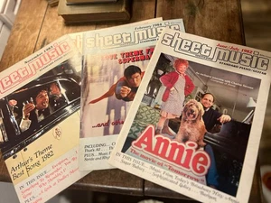 Sheet Music Magazine 1980s Lot of 4 Piano Guitar Movie Arthur Annie Superman - Picture 1 of 9