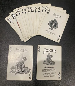 Vintage Bicycle League Back Playing Cards - Complete Deck w/ Date Code E 1301 - Picture 1 of 13