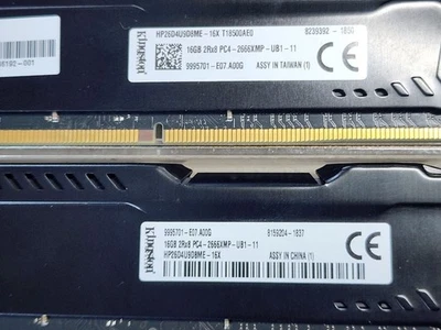 Kingston 2x 16GB HP26D4U9D8ME-16X HP L40606-H72 & L46192-001 Desktop DDR4 LPV095 - Image 1 of 4