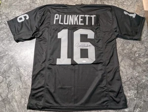 JIM PLUNKETT AUTOGRAPH SIGNED OAKLAND RAIDERS JERSEY W/COA FREE SHIPPING - Picture 1 of 5