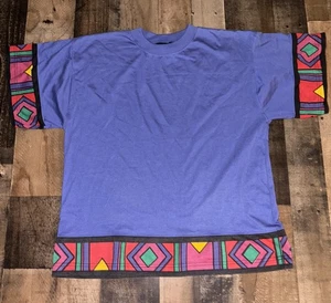 Vtg Thums Up Men’s Tribal Purple T-Shirt Size Medium - Picture 1 of 6