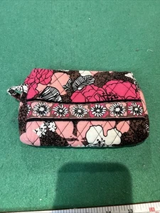 Borsa cosmetica piccola Vera Bradley Mocha Rouge usata in ottime condizioni ritirata - Foto 1 di 10