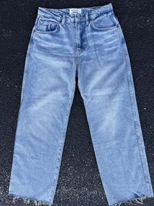 Reformation 27 W 30” I 26” L 37” Wide Leg Raw Hem No Holes Faded Boho Quality - Picture 1 of 9