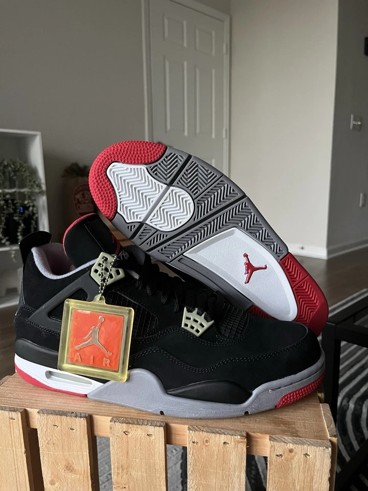 Size 11 - Jordan 4 Retro Black Cement 2012 Sneakers Mens 308497-089 Ship Fast! - Image 1 of 4