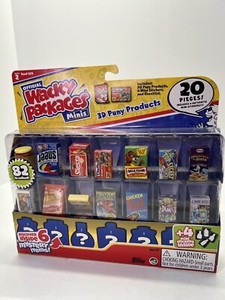Wacky Packages Minis Series 20 Pieces w/ 4 Mini Stickers New Sealed (3444)