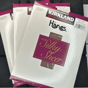 Kirkland Signature Hanes Control Top Reinforced Toe Ultra Sheer Pantyhose CD - Picture 1 of 6