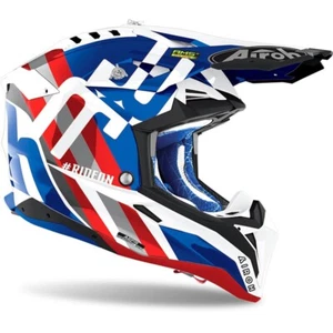 Casco motocross/enduro Aviator 3 rainbow Blue/ Red taglia L - Foto 1 di 2