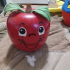Fisher Price Happy Apple Roly Poly Musical Chime Toy Vintage 1970"S