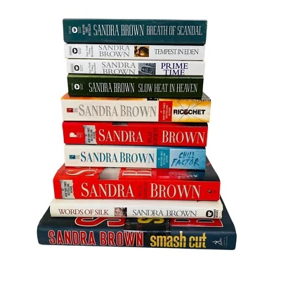 Sandra Brown LOT Of 10 Thriller Mystery Romance Suspense Paperback & Hardcover Foto 1 de 4