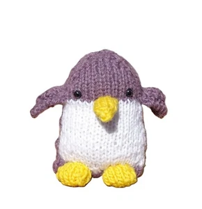 Wool Toy, Baby Penguin, Stuffed Animal, New Small Toy, Hand Knitted, Baby Shower - Picture 1 of 9