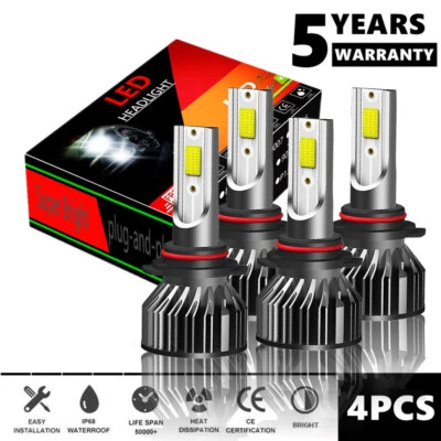 4x Faros LED para Chevrolet C1500 Suburban 1992-1999 haz alto bajo blanco Foto 1 de 4