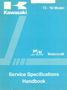 Genuine Kawasaki Dealer Service/Repair Specifications Manual Jet Ski 1973-1992 - Foto 1 di 3