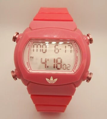 RARE NEW Vintage Adidas Seoul ADH6111/N LCD Pink Alarm Chronograph Watch! - Image 1 of 4