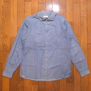 SHIPS Made in Japan Stone Wash Indigo Denim Cutaway BD Shirt Size Large - Picture 1 of 11