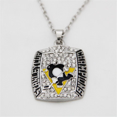 Pittsburgh Penguins Necklace V-Neck Souvenir Pendant Stanley Cup Champions Cover