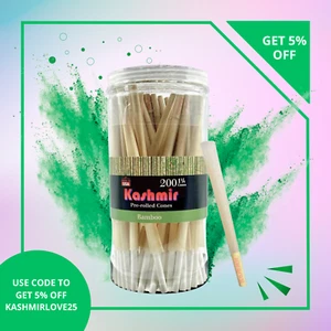 Kashmir Pre Rolled Cones 1-1/4 Size Cones Bamboo Rolling Paper Cones 200 Ct - Picture 1 of 9