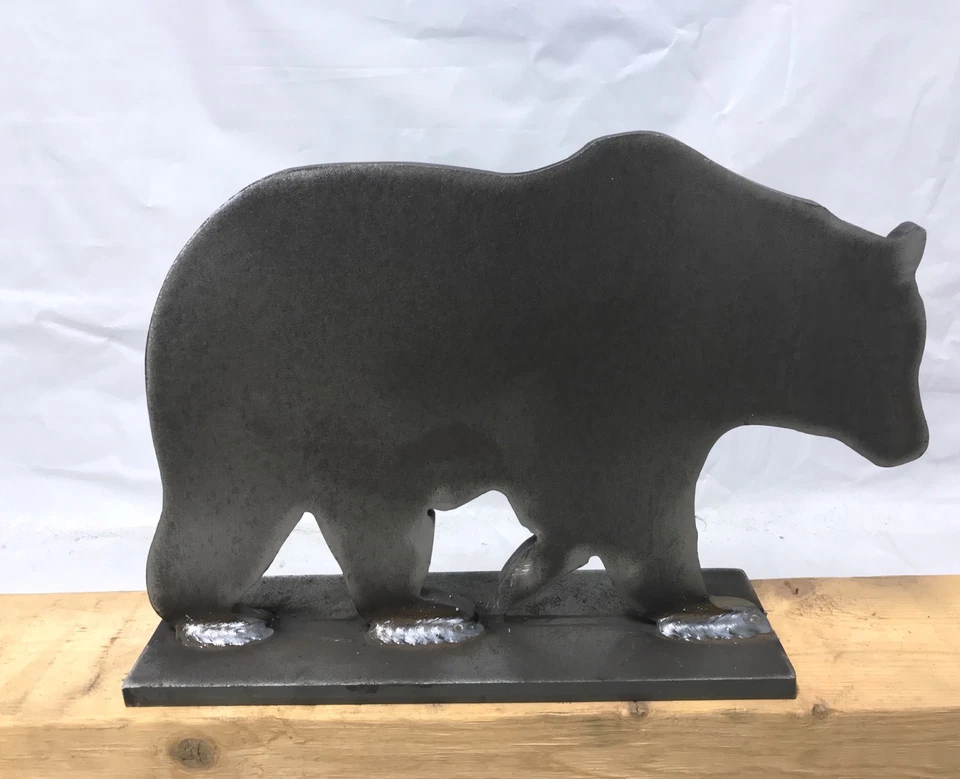 HMF TARGETS AR500 Bear Silhouette Animal Steel Knock-Over Target 12”X 8”X 3/8”