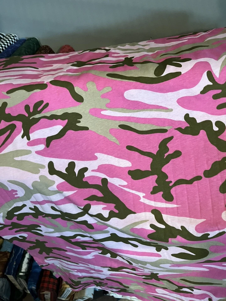 Pink Camouflage  Stretch Knit Jersey Fabric 5yds 60” Wide - Image 1 of 1