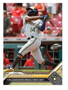 2023 Topps Now Andruw Monasterio Rookie Card RC 1st Big-League HR Sets Tone Win - Picture 1 of 2