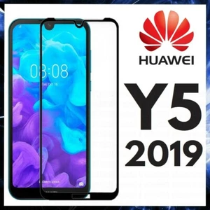 For HUAWEI Y5 2019 CURVED SCREEN PROTECTOR 9D FULL COVER GORILLA TEMPERED GLASS - Picture 1 of 9