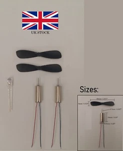 2 piezas de motor sin núcleo de 3,7 V DC 48000 RPM con hélice para helicóptero de avión RC - Imagen 1 de 4