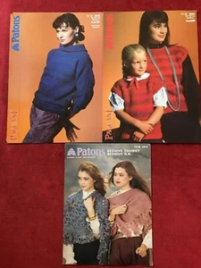 1980's Vintage Unused Patons Crochet Jumper and Shawl Wrap Patterns 501.2 - Picture 1 of 10