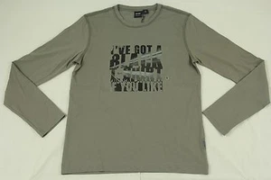 Hugo Boss "GR-Pisa" Gray Graphic Cotton Longsleeve Shirt S NWT 100% Authentic - Picture 1 of 6