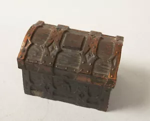 Kleine Schatztruhe Schmuckschatulle (B10C) bronziertes Metall (JSF6) 2,25"x1,5" Vorrat - Bild 1 von 12