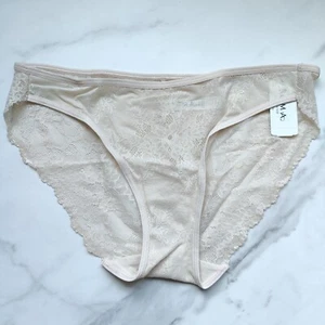 Soma Vanishing Edge All-Over Lace Bikini Panty Pale Sand Size S/L/XL - Picture 1 of 7