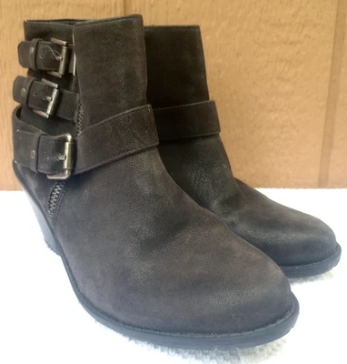 RuffHewn Dikson Botines Negro Imitación Cuero Cremallera Lateral 2.5 pulgadas Tacones Mujer 7M Foto 1 de 4