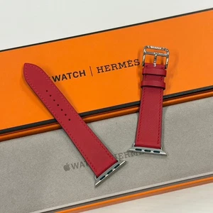 Hermes Apple Watch Armband Lederarmband Simple Tour Rouge Piment 40mm/41mm/42mm - Bild 1 von 8
