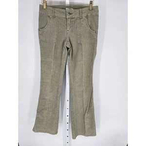 Y2K SO Women's Green Cotton Blend Corduroy Low-Rise Skinny Leg Pants Size 3 - Picture 1 of 4