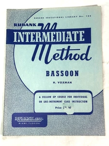 Rubank Intermediate Method - Bassoon Instructions Sheet Music PB - Bild 1 von 6