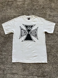 Vinatge Mooneyes Equipped Choppers Y2K Tribal Nadelstreifen Kreuz T-Shirt Herren Large - Bild 1 von 8