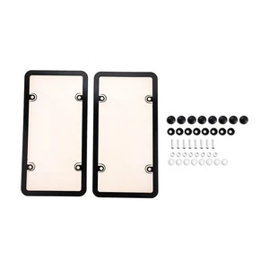2x Gray Unbreakable Car Licence Plate Frame Protector for US 6 x 12inch Plates - Foto 1 di 6