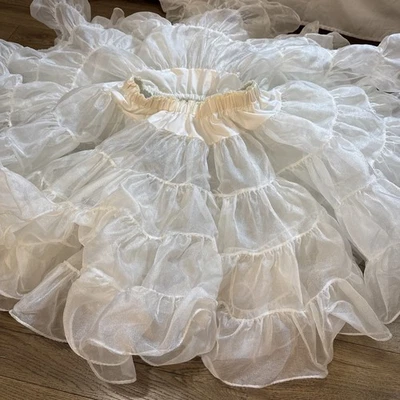 Vtg Malco Modes Partners Please Skirt Slip M Off White Petticoat Crinoline Dance - Image 1 of 4