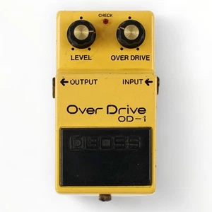 BOSS OD-1 Over Drive Silver Screw uPC4741C 1979 Overdrive Pedal 6636 - Imagen 1 de 8