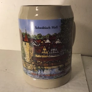 Schwäbisch Hall Bier West Germany Keramik BIER Stein Becher 0,5 LITER Oktoberfest - Bild 1 von 15