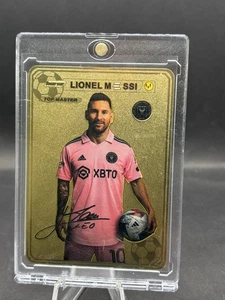 Lionel Messi rara carta promozionale metallo oro - carta pesante - Foto 1 di 5